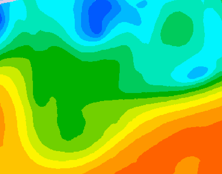 GDPS 500 millibar geopotential height 126 hour forecast chart for Canada based on 2026/05/14 1200Z data