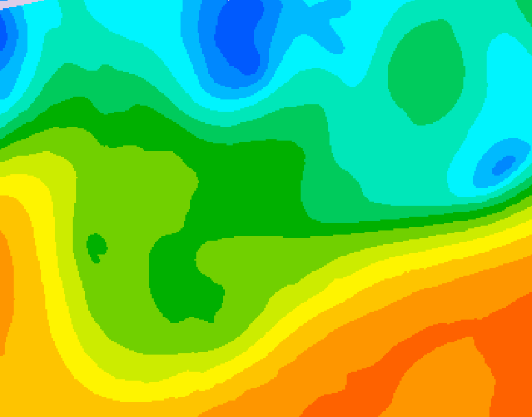 GDPS 500 millibar geopotential height 132 hour forecast chart for Canada based on 2026/05/14 1200Z data
