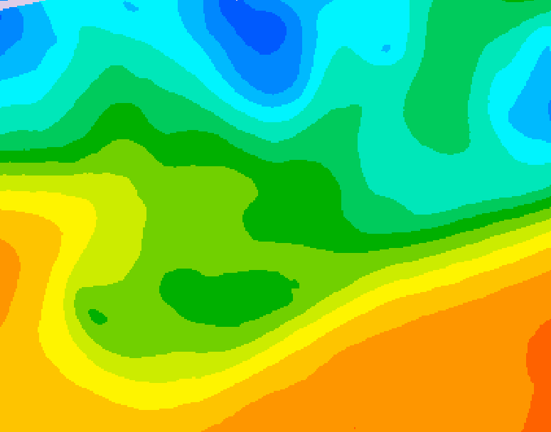 GDPS 500 millibar geopotential height 150 hour forecast chart for Canada based on 2026/05/14 1200Z data