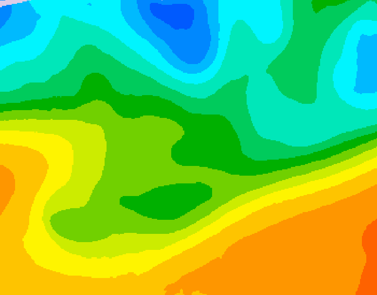 GDPS 500 millibar geopotential height 156 hour forecast chart for Canada based on 2026/05/14 1200Z data