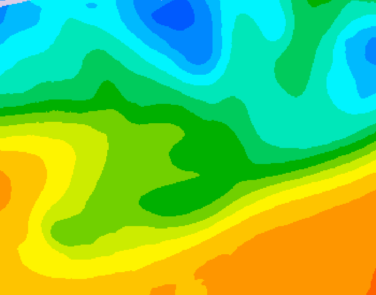GDPS 500 millibar geopotential height 162 hour forecast chart for Canada based on 2026/05/14 1200Z data