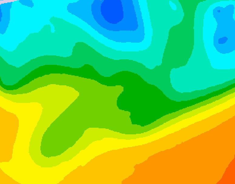 GDPS 500 millibar geopotential height 180 hour forecast chart for Canada based on 2026/05/14 1200Z data