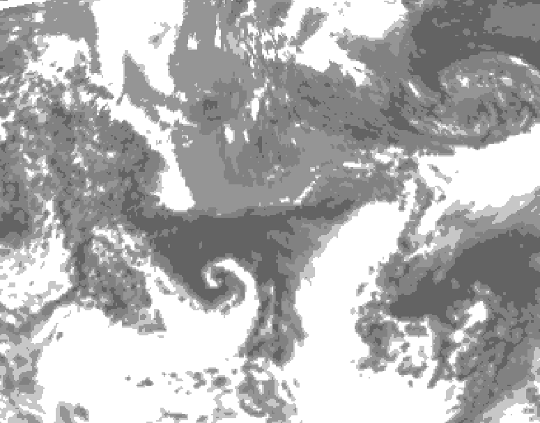 GDPS total cloud 024 hour forecast chart for Canada based on 2026/05/14 0000Z data