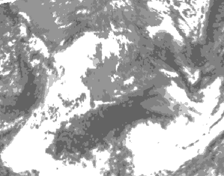 GDPS total cloud 114 hour forecast chart for Canada based on 2026/05/14 0000Z data