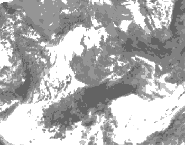 GDPS total cloud 120 hour forecast chart for Canada based on 2026/05/14 0000Z data
