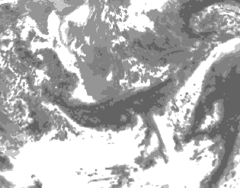 GDPS total cloud 030 hour forecast chart for Canada based on 2026/05/14 1200Z data