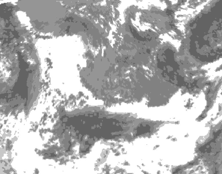 GDPS total cloud 084 hour forecast chart for Canada based on 2026/05/14 1200Z data