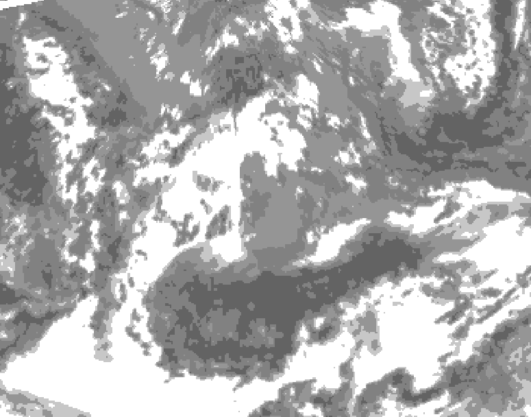GDPS total cloud 120 hour forecast chart for Canada based on 2026/05/14 1200Z data