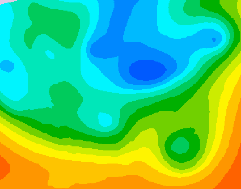 GDPS 500 millibar geopotential height 006 hour forecast chart for Canada based on 2026/05/15 0000Z data