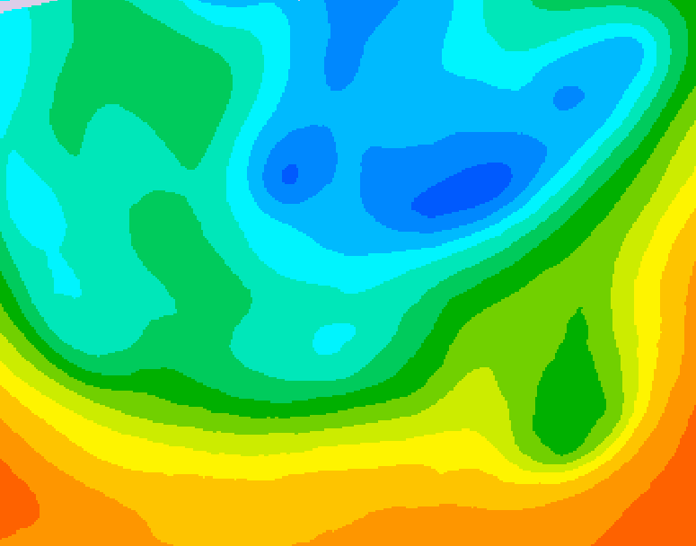 GDPS 500 millibar geopotential height 018 hour forecast chart for Canada based on 2026/05/15 0000Z data