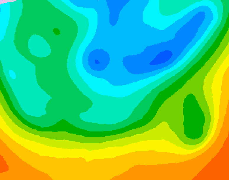 GDPS 500 millibar geopotential height 024 hour forecast chart for Canada based on 2026/05/15 0000Z data