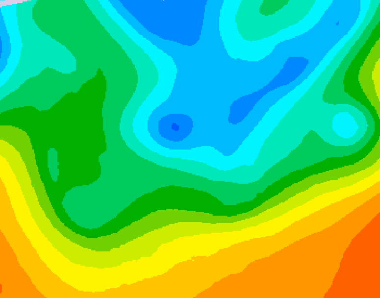 GDPS 500 millibar geopotential height 048 hour forecast chart for Canada based on 2026/05/15 0000Z data