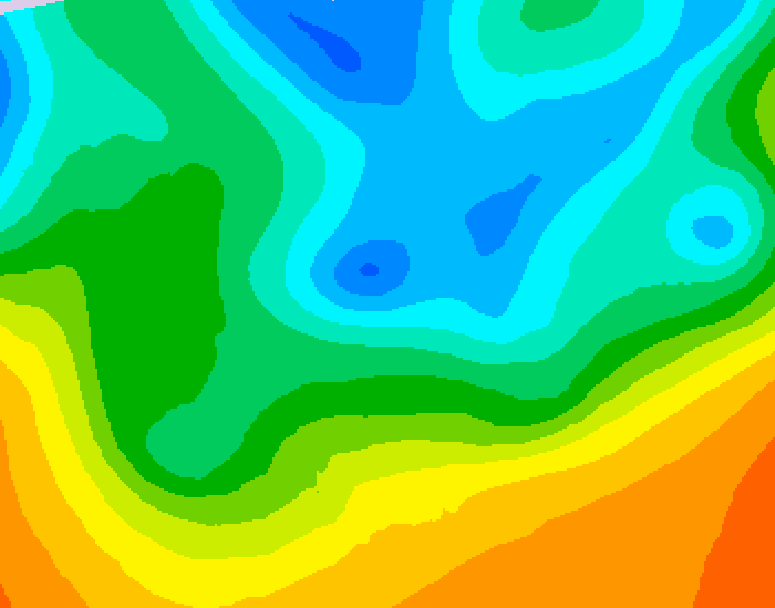 GDPS 500 millibar geopotential height 054 hour forecast chart for Canada based on 2026/05/15 0000Z data