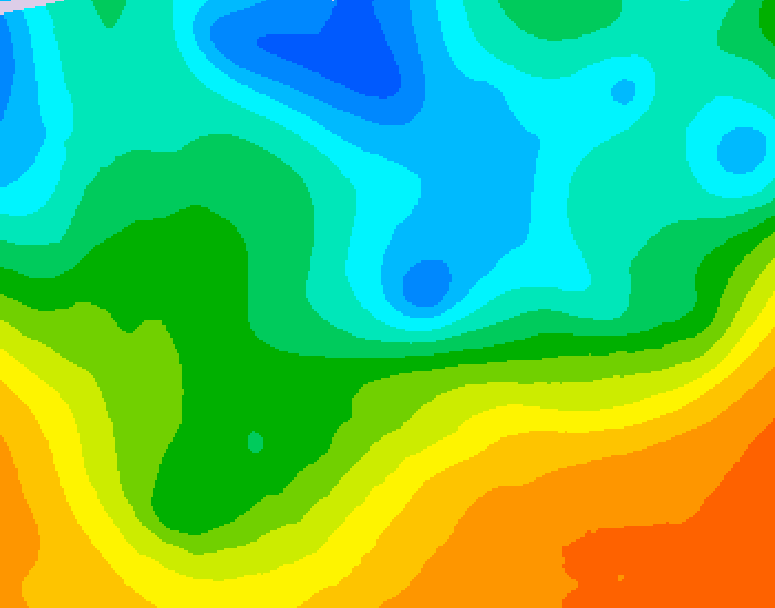 GDPS 500 millibar geopotential height 072 hour forecast chart for Canada based on 2026/05/15 0000Z data