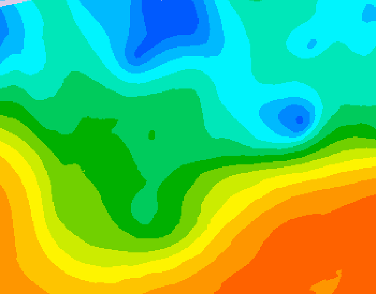 GDPS 500 millibar geopotential height 102 hour forecast chart for Canada based on 2026/05/15 0000Z data