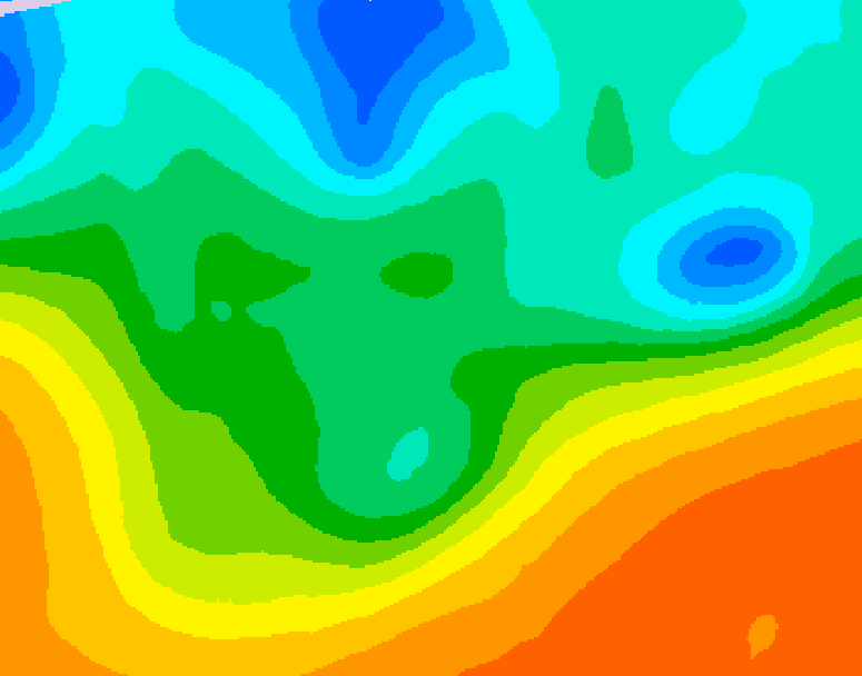 GDPS 500 millibar geopotential height 114 hour forecast chart for Canada based on 2026/05/15 0000Z data