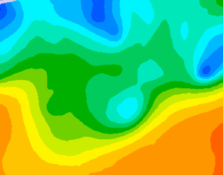 GDPS 500 millibar geopotential height 132 hour forecast chart for Canada based on 2026/05/15 0000Z data
