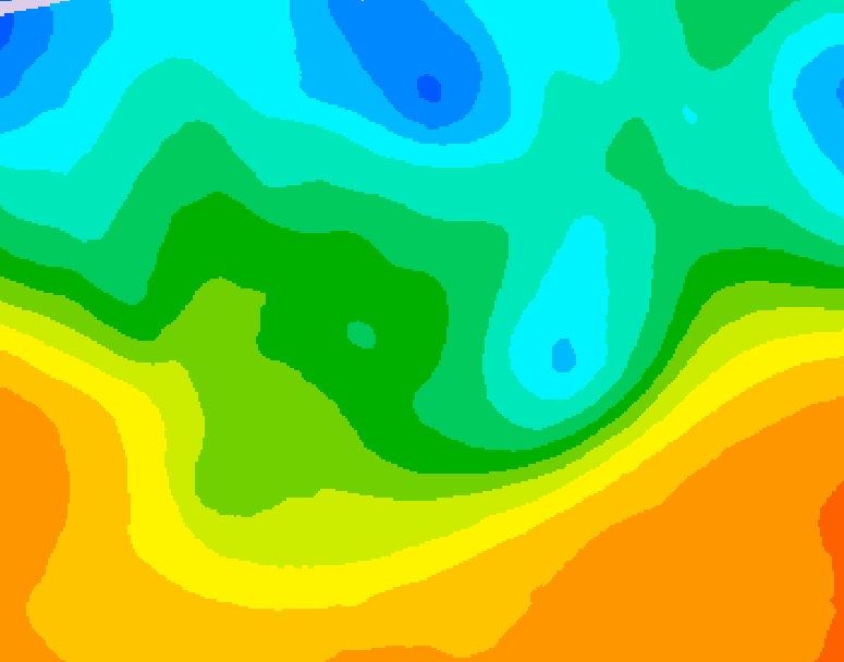 GDPS 500 millibar geopotential height 150 hour forecast chart for Canada based on 2026/05/15 0000Z data