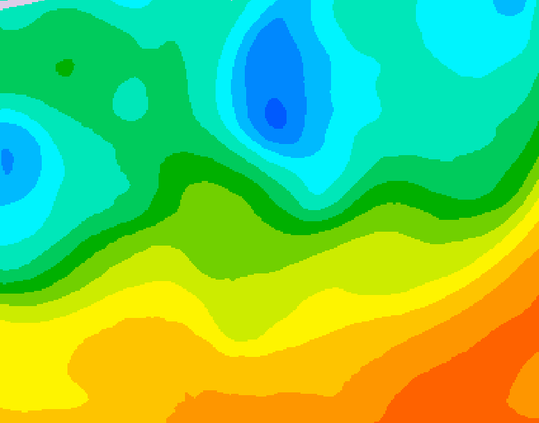GDPS 500 millibar geopotential height 222 hour forecast chart for Canada based on 2026/05/15 0000Z data