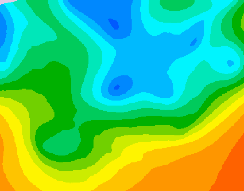 GDPS 500 millibar geopotential height 048 hour forecast chart for Canada based on 2026/05/15 1200Z data
