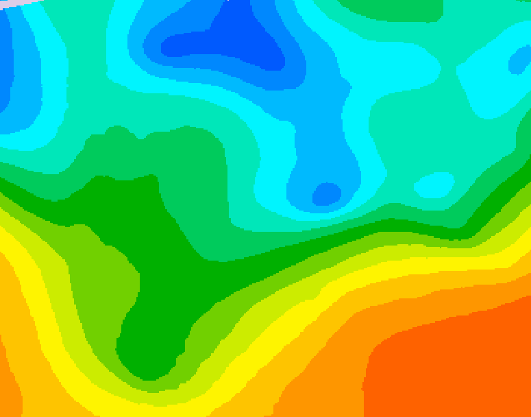 GDPS 500 millibar geopotential height 072 hour forecast chart for Canada based on 2026/05/15 1200Z data