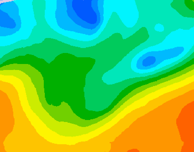 GDPS 500 millibar geopotential height 120 hour forecast chart for Canada based on 2026/05/15 1200Z data