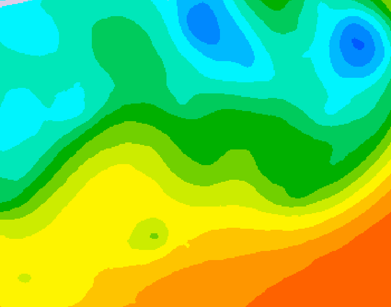 GDPS 500 millibar geopotential height 222 hour forecast chart for Canada based on 2026/05/15 1200Z data