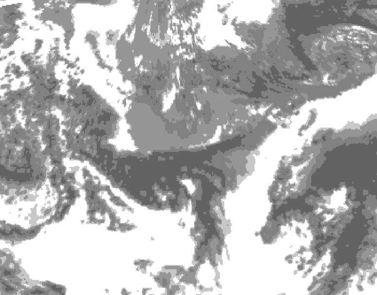 GDPS total cloud 006 hour forecast chart for Canada based on 2026/05/15 0000Z data