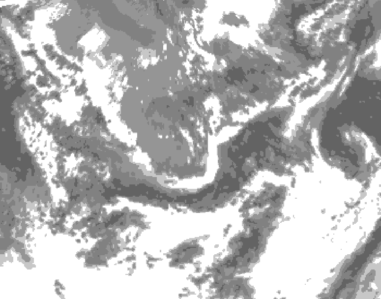 GDPS total cloud 042 hour forecast chart for Canada based on 2026/05/15 0000Z data