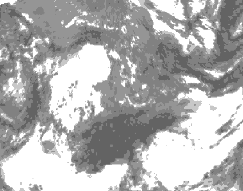 GDPS total cloud 090 hour forecast chart for Canada based on 2026/05/15 0000Z data