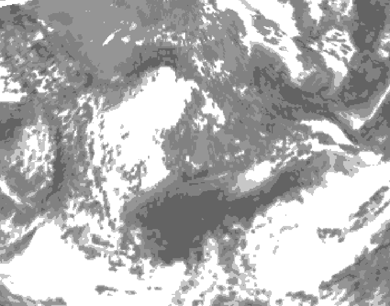 GDPS total cloud 096 hour forecast chart for Canada based on 2026/05/15 0000Z data