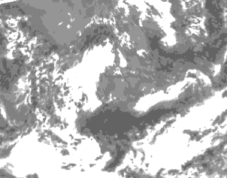 GDPS total cloud 102 hour forecast chart for Canada based on 2026/05/15 0000Z data