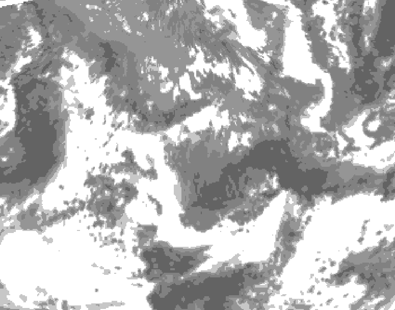 GDPS total cloud 138 hour forecast chart for Canada based on 2026/05/15 0000Z data