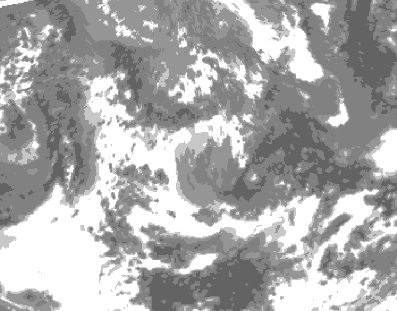 GDPS total cloud 150 hour forecast chart for Canada based on 2026/05/15 0000Z data