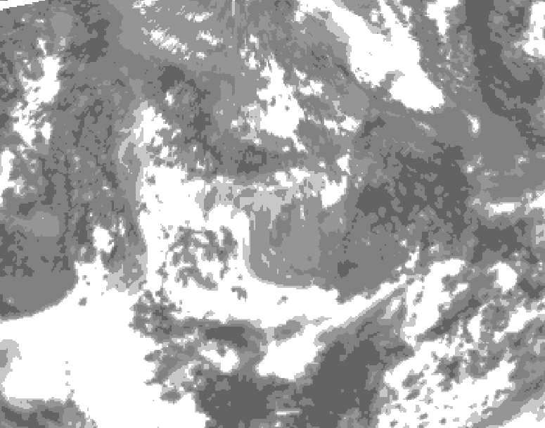 GDPS total cloud 156 hour forecast chart for Canada based on 2026/05/15 0000Z data