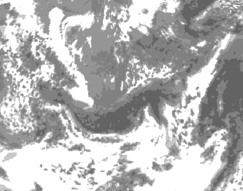GDPS total cloud 012 hour forecast chart for Canada based on 2026/05/15 1200Z data