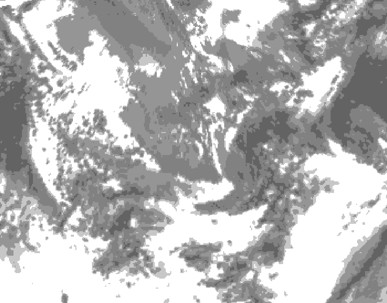 GDPS total cloud 036 hour forecast chart for Canada based on 2026/05/15 1200Z data