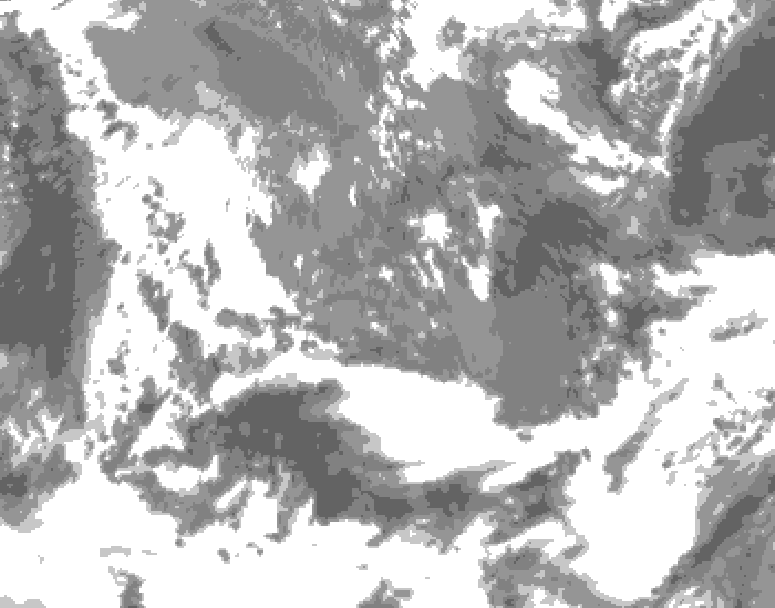 GDPS total cloud 048 hour forecast chart for Canada based on 2026/05/15 1200Z data