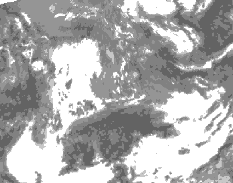 GDPS total cloud 072 hour forecast chart for Canada based on 2026/05/15 1200Z data