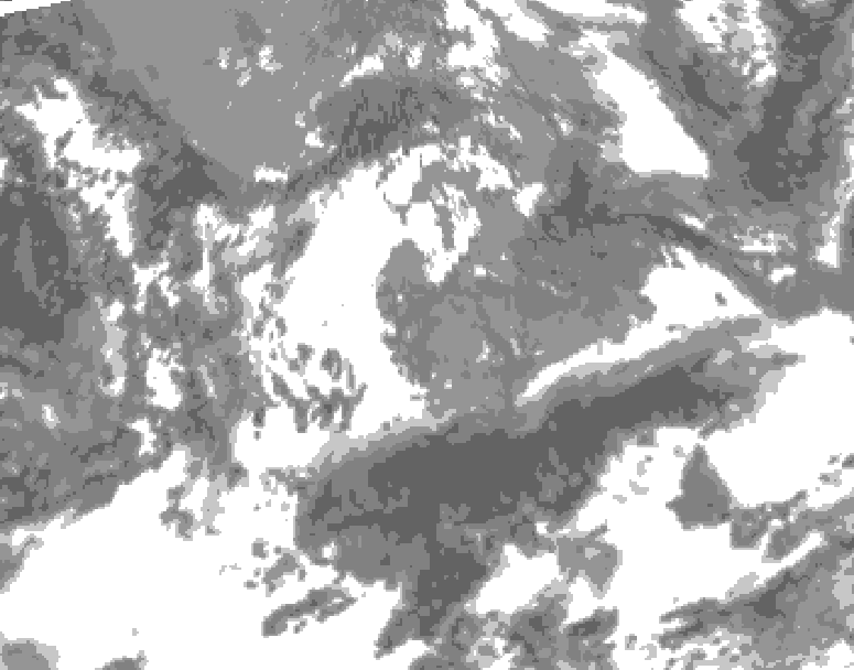 GDPS total cloud 096 hour forecast chart for Canada based on 2026/05/15 1200Z data