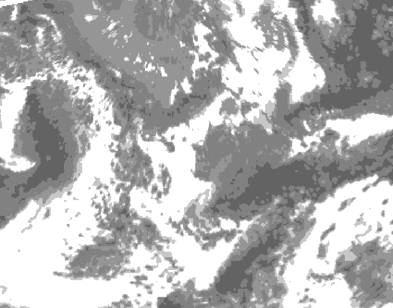 GDPS total cloud 132 hour forecast chart for Canada based on 2026/05/15 1200Z data
