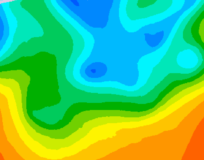 GDPS 500 millibar geopotential height 030 hour forecast chart for Canada based on 2026/05/16 0000Z data