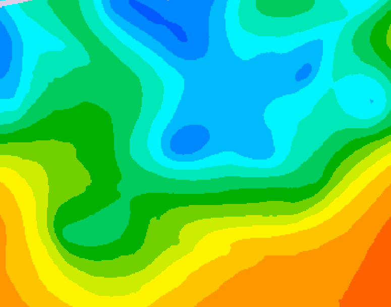 GDPS 500 millibar geopotential height 036 hour forecast chart for Canada based on 2026/05/16 0000Z data