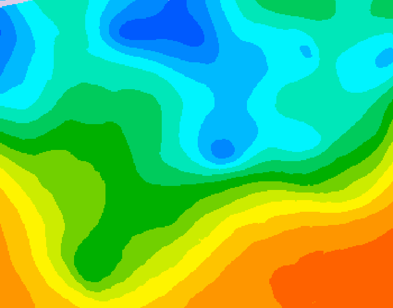 GDPS 500 millibar geopotential height 054 hour forecast chart for Canada based on 2026/05/16 0000Z data