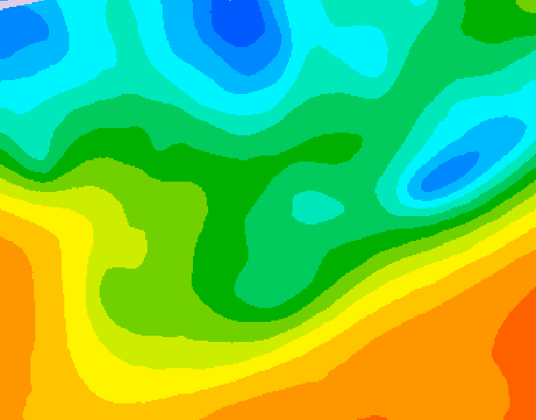 GDPS 500 millibar geopotential height 114 hour forecast chart for Canada based on 2026/05/16 0000Z data