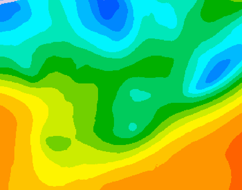 GDPS 500 millibar geopotential height 120 hour forecast chart for Canada based on 2026/05/16 0000Z data