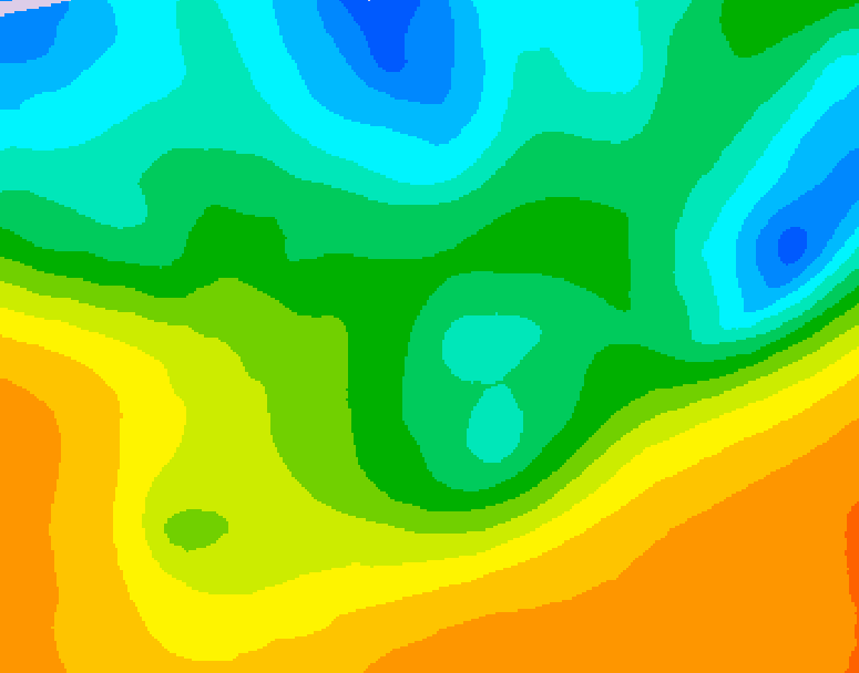 GDPS 500 millibar geopotential height 126 hour forecast chart for Canada based on 2026/05/16 0000Z data