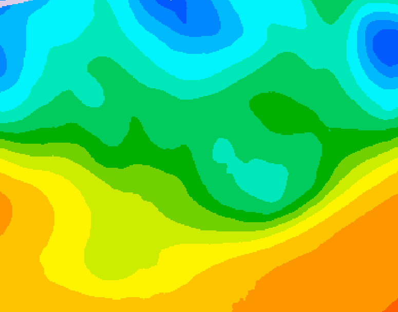 GDPS 500 millibar geopotential height 150 hour forecast chart for Canada based on 2026/05/16 0000Z data