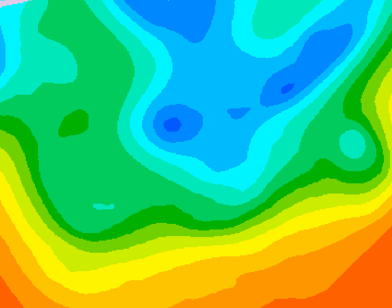 GDPS 500 millibar geopotential height 006 hour forecast chart for Canada based on 2026/05/16 1200Z data