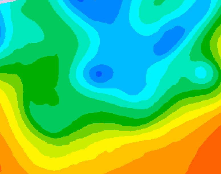 GDPS 500 millibar geopotential height 012 hour forecast chart for Canada based on 2026/05/16 1200Z data